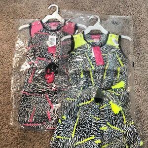 Little Girls Color Zebra Print Romper